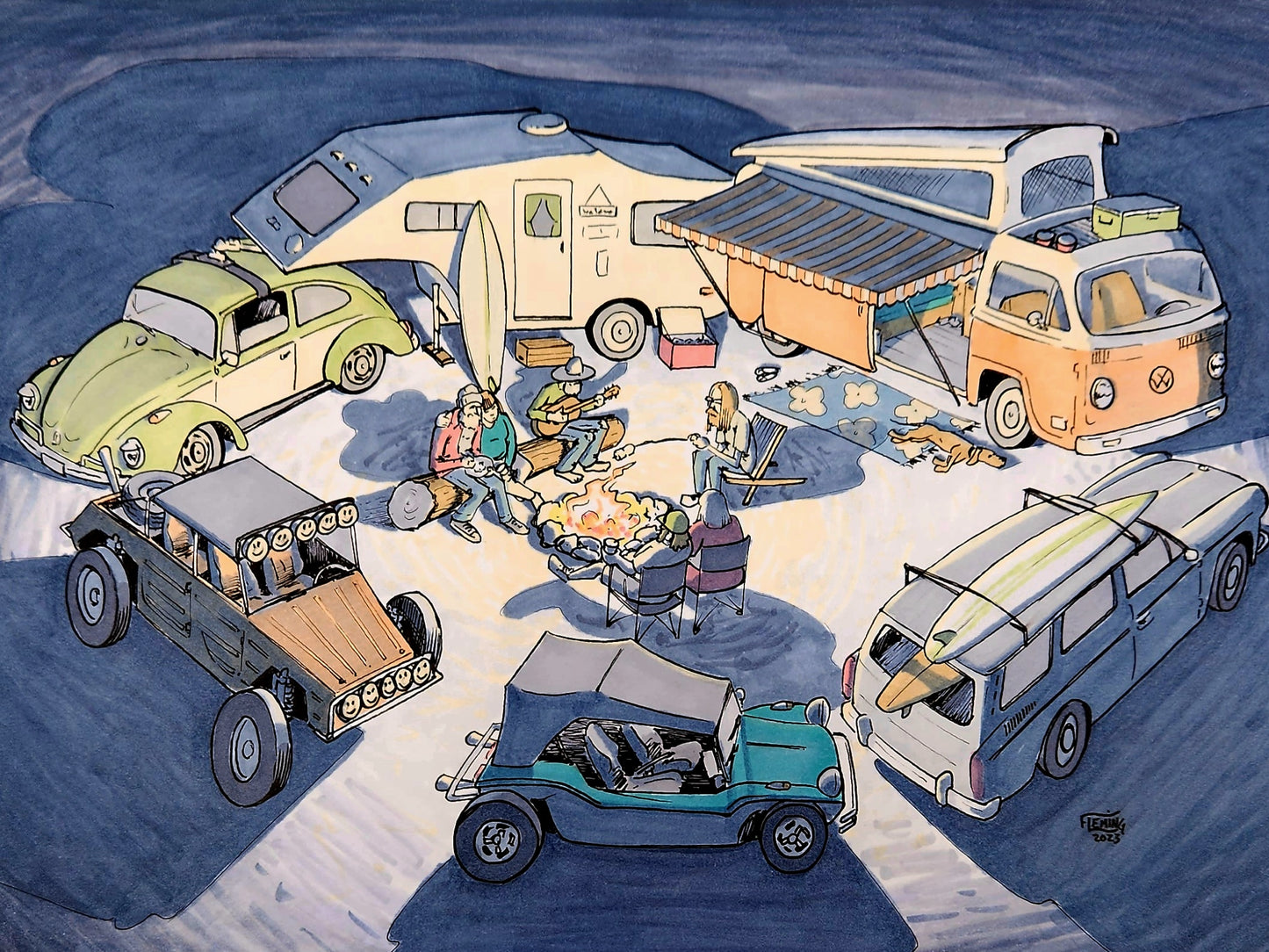 Circle the Wagens (Signed Print)