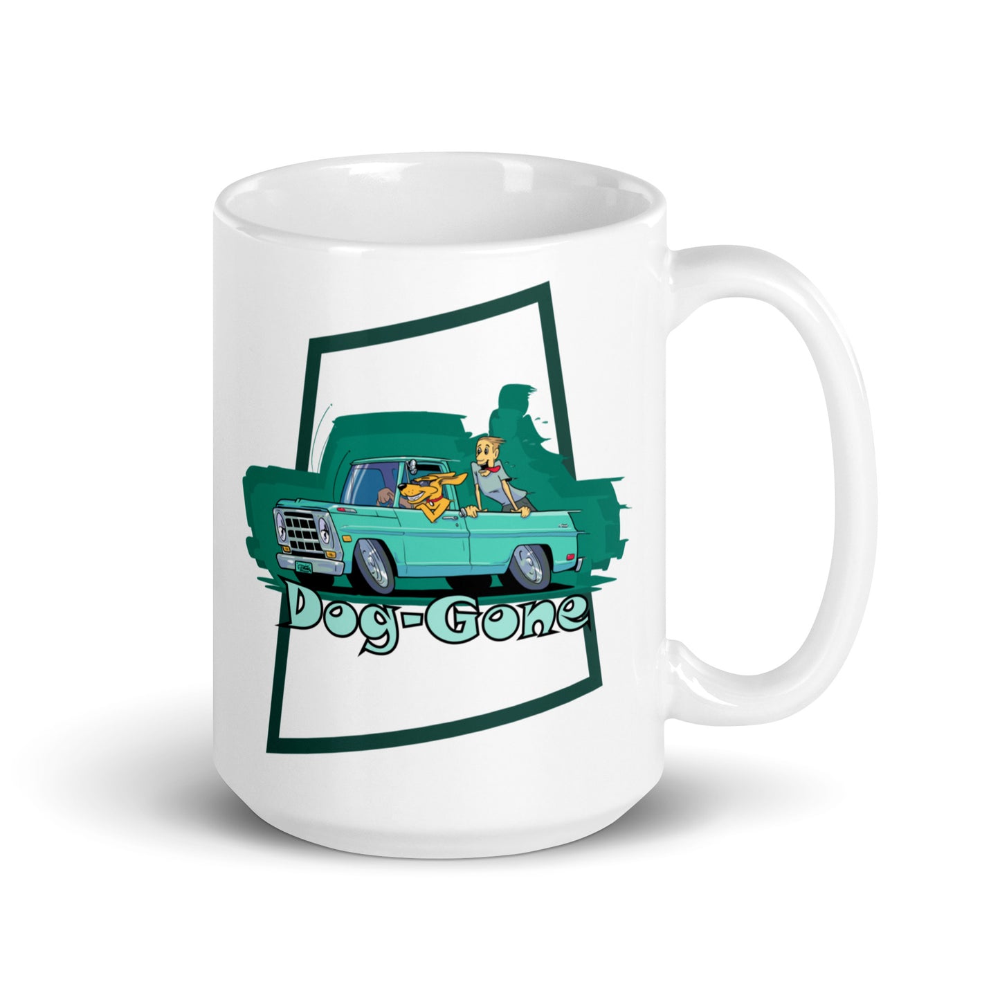 Dog-Gone white glossy mug