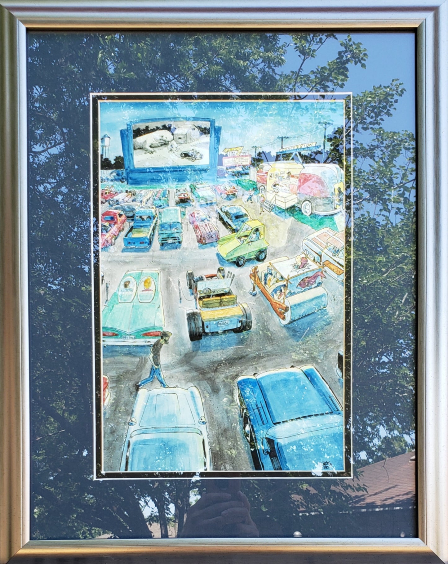 Hot Rod Drive-in (Framed Original Art)